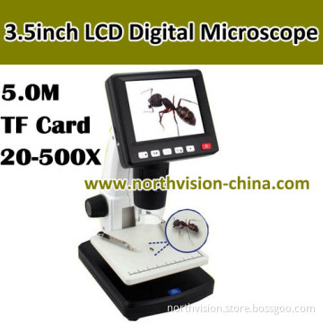 New 5.0MP 3.5 Inch Stand Alone LCD Digital Microscope